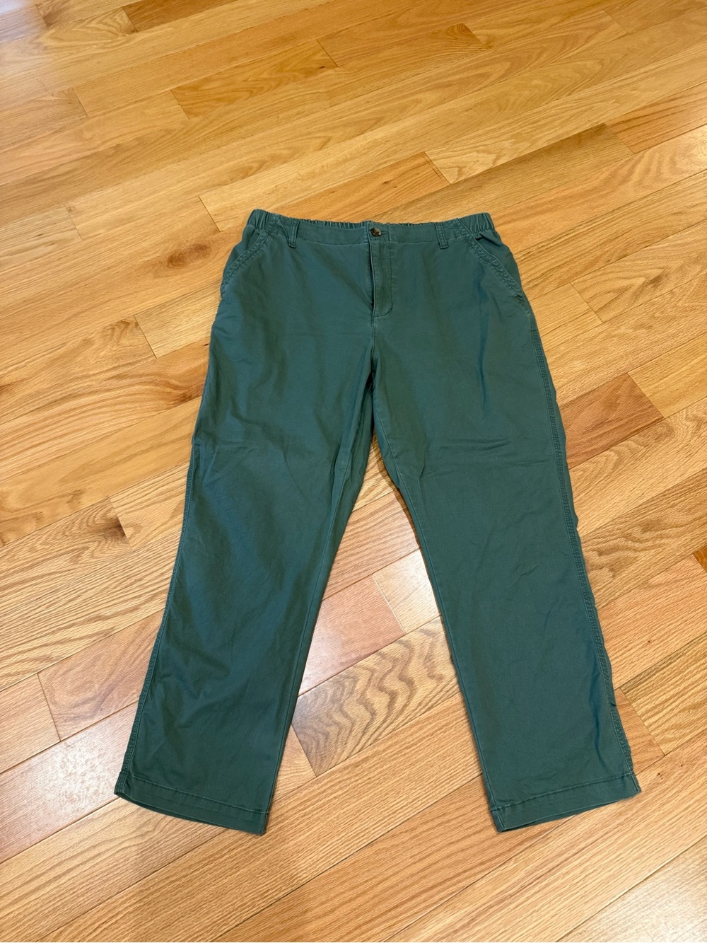 Women’s Dark Green Chino Pants - Straight Fit